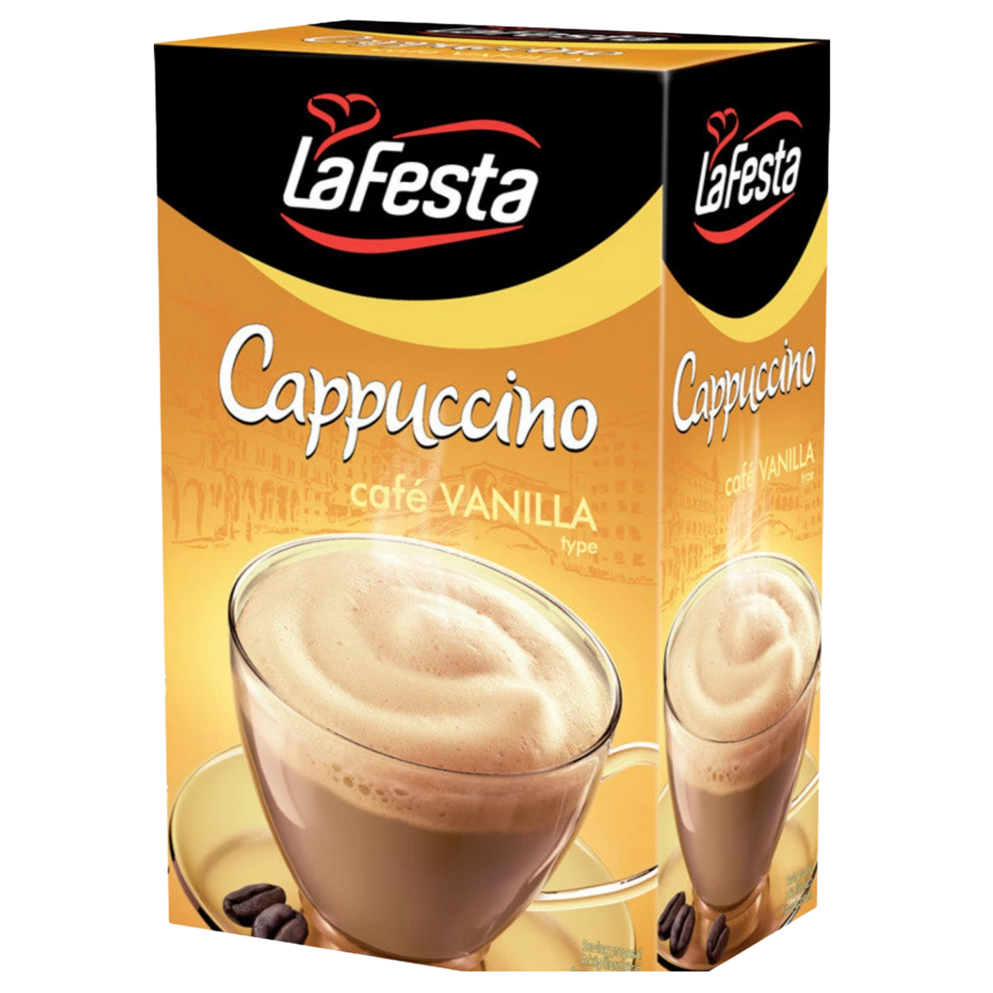 Kjøp LaFesta Cappuccino Café Vanilla Instant Drink 10-Sachets, 125g på nett - Fodda.no Asiatisk Nettbutikk - Rask levering i hele Norge