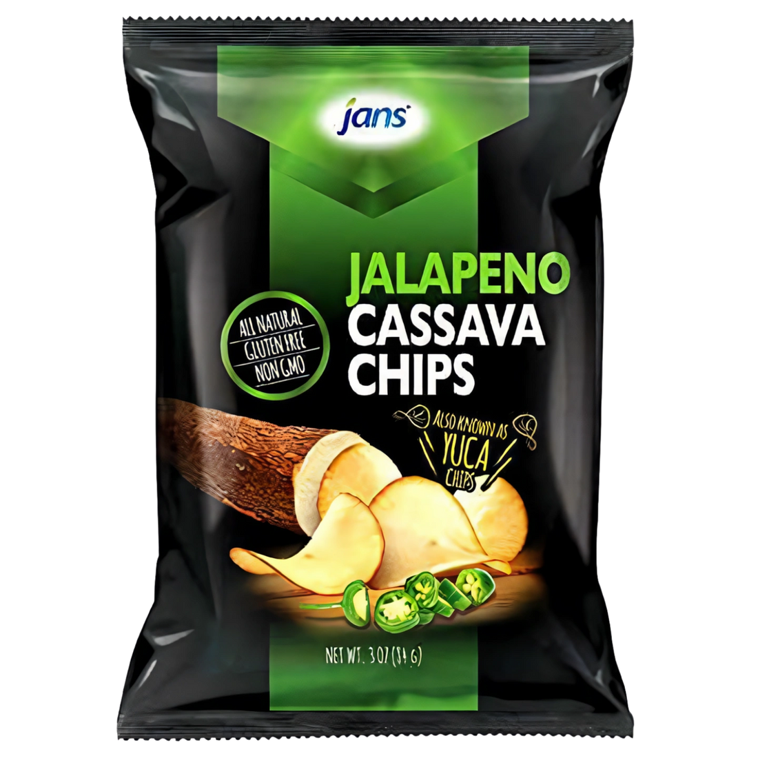 Kjøp Cassava Chips Jalapeño Flavour, 84g - Fodda.no Asiatisk Nettbutikk - Rask levering i hele Norge