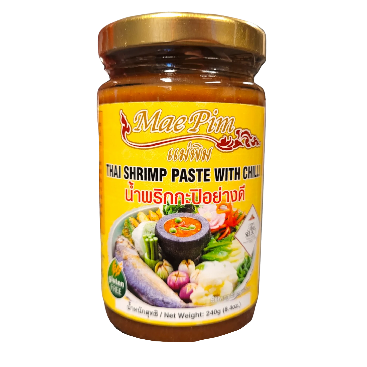 Kjøp Thai Shrimp Paste With Chili - MAE PIM, 240g - Fodda.no Asiatisk Nettbutikk - Rask levering i hele Norge