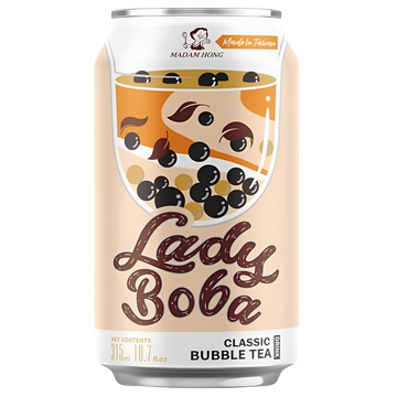 Kjøp Lady Boba Classic Bubble Tea Drink, 315ml på nett - Fodda.no Asiatisk Nettbutikk - Rask levering i hele Norge