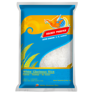 Kjøp Thai White Glutinous Sticky Rice - Golden Phoenix, 1kg - Fodda.no Asiatisk Nettbutikk - Rask levering i hele Norge