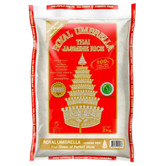 Kjøp Jasmine Rice - Royal Umbrella, 2kg - Fodda.no Asiatisk Nettbutikk - Rask levering i hele Norge