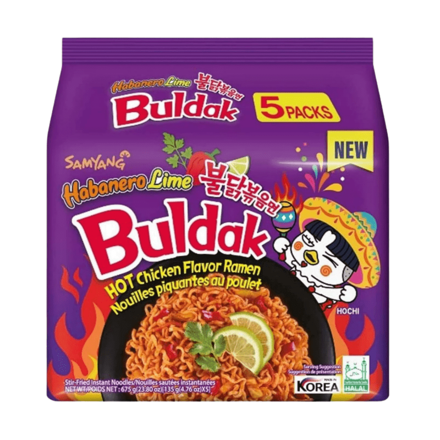 Kjøp Buldak Habanero Lime Hot Chicken Flavor Ramen Multipack - Samyang, 675 - Asiatiske nettbutikk 